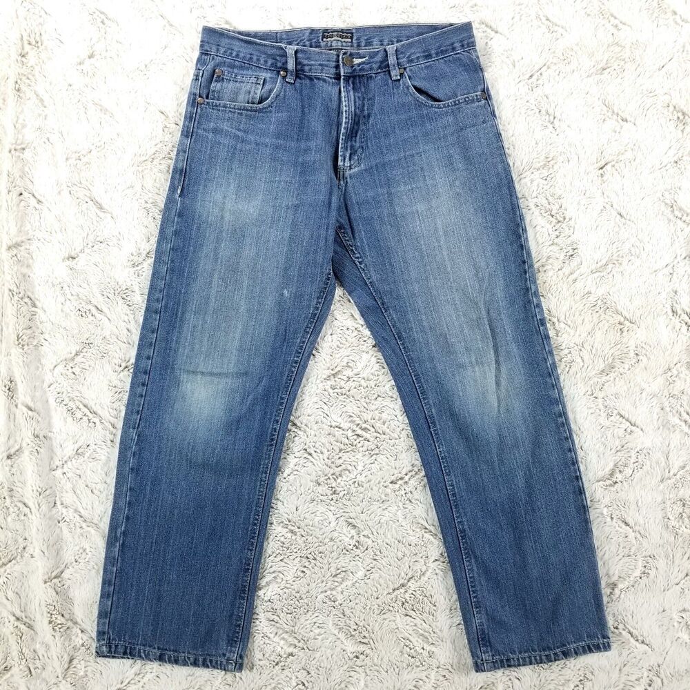 Ron Chereskin Jeans Mens 34×30 Blue Relaxed Straight Denim Dark Wash